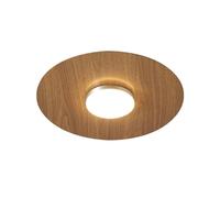 Modern Led Flush Mount Ceiling Light, Ultra-Thin Round Close to Ceiling Light Fixtures, Minimalist Wood Grain Flat Low Profile Ceiling Lamp for Kitchen Bedroom Living Room Hallway, JYLSSKUK, 20cm