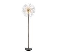 Modern LED G9 Chandelier Lighting Starburst Crystal Standing Lamp French Gold Chrome Dandelion Floop Lamp Art Deco Living Room (Color : Gold W50xh170cm, Size : Whit