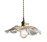 Modern LED Hanging Light Japanese Style Single Head Pendant Lights Modern Flower Glass Lampshade Chaners for Kitchen Island Restaurant Dining Hall,Pendant Lights