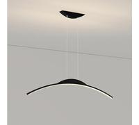 Modern LED Linear Minimalism Curved Design Wave Ceiling Pendant Lighting Dimming Hanging W/Remote for Kitchen Island Dining Room Pool Table,