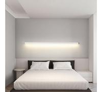 Modern LED Long Wall Lamp Aluminum Minimalist Rectangular Design Wall Lighting Indoor Nordic Decoration Wall Light Bedside Reading for Living Room Bedroom