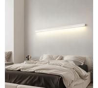 Modern LED Long Wall Lamp Aluminum Minimalist Rectangular Design Wall Lighting Indoor Nordic Decoration Wall Light Bedside Reading for Living Room Bedroom