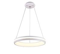 Modern LED Metal Chandelier Round Hanging Light, Nordic Simple Pendant Lighting Indoor Ceiling Lamp Fixtures for Bedroom Living Room Lounge Dining Room Lighting Fitting (Color : White-3 COLOE Mode)