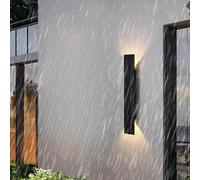 Modern LED Outdoor Wall Light - IP65 Waterproof Acrylic & Aluminium Long Rectangular Sconce - Industrial Minimalist Decorative Lamp for Garden, Villa, Corridor