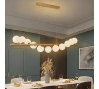 Modern LED Pendant Light 11-Light Glass Shade Hanging Lamp for Dining Room Kitchen Island & Living Room - Stylish Chandelier for Home Decor