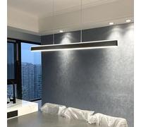Modern LED Pendant Light Dimmable Linear Chandelier with Remote Control (3000K-6000K) for Dining Room Living Room Kitchen - Stylish Hanging Ceiling Lamp