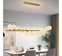 Modern LED Pendant Light Glass Shade Dining Table Chandelier 11 Bulbs Stylish Hanging Lamp for Dining Room Living Room Kitchen - Elegant Ceiling Fixture