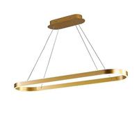 Modern LED Pendant Lights Creative Dining Talbe 3000K Chandelier Aluminum Silica Gel Shade Hanging Lamp Oval Design Chandelier For Living Room Dining Room (Color : 80cm-68W) (100cm88w)
