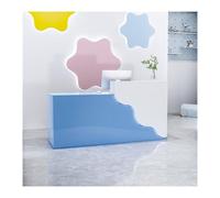 Modern LED Reception Desk - Stylish Front Desk Workstation 39.4in Height Wide Desktop Ideal for Office Salon & Hotel Use Contemporary Design & Comfortable Setup