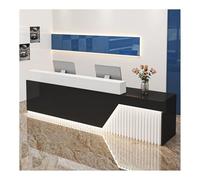 Modern LED Reception Desk Stylish Lobby Table for Salons & Businesses Cashier Counter B10 (120cm 47.2 inches) Elegant Design for Enhanced First Impressions
