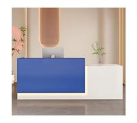 Modern LED Reception Desk with Lockable Drawer - Elegant Counter Table for Office Café Waiting Room - Efficient Customer Service Solution (A1 L 120 cm)