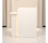 Modern LED Reception Desk with Storage, Cashier Counter & Checkout Table, Stylish Secretary Desk with Cable Management, Perfect for Office & Retail Spaces.