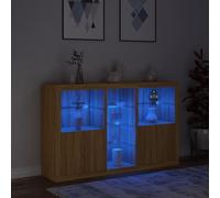 "Modern LED Sideboard - Spacious Storage with Shelves, Compartments & Doors"