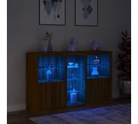 "Modern LED Sideboard - Spacious Storage with Shelves, Compartments & Doors"
