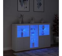 "Modern LED Sideboard - Spacious Storage with Shelves, Compartments & Doors"