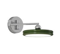 Modern LED Swing Arm Wall Lamp 9'' Adjustable Chrome Sconce with Acrylic Shade 12W Indoor Lighting for Bedroom Living Room Hallway Study 3 Color Options
