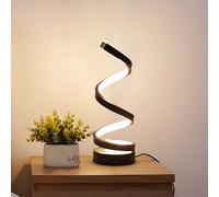 Modern Led Table Lamp Unique Nightstand Dimmable Spiral Desk Lamps with 3 Color Levels for Bedside Bedroom & Living Room Office Book Store Art Wall Decor