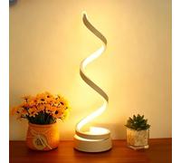 Modern Led Table Lamp Unique Nightstand Dimmable Spiral Desk Lamps with 3 Color Levels for Bedside Bedroom & Living Room Office Book Store Art Wall Decor