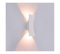 Modern LED Up Down Wall Sconce, Black Aluminum Curved Design Wall Light Fixture, Indoor Accent Lighting, Warm White Illumination for Living Room, Bedroom, Hallway, Stairway, Contemporary Hom