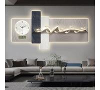 Modern LED Wall Clock, Creative Hanging Design for Home, Restaurant, Hotel Decor, Enhances TV Background with Simple Art Style