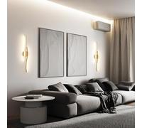 Modern Led Wall Lamp 80cm Black Indoor Wall Lamp Lighting Bathroom Vanity Light Fixture Mirror Above curved Tricolor Light Wall Sconce Lighting for Living Room Corridor Bedroom Bedside Wall Light ( Co