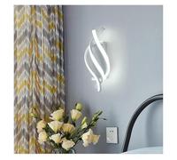 Modern LED Wall Lamp Home Decoration Line Sconce Bedroom Bedside Corridor Living Room Backgroud Black White Lighting Lustre(White 2PC,Cool White)