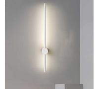 Modern LED Wall Lamp Minimalist Linear Design 120cm Satin Acrylic Sconce for Indoor Outdoor Use Warm White Light Wired LED Strip Applique