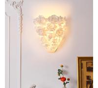 Modern LED Wall Light - 3D Floral Design Resin Lamp Adjustable 3000K-6000K for Bedroom Living Room Hallway - Stylish Indoor Wall Lighting Fixture