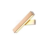 Modern LED Wall Light 6W Wood Wall Sconces Fitting 360° Rotating Warm White 3000K Creative Art Decor Lighting Fixture for Bedroom Hallway Restaurant Stair Aisle Bedside Lamp,White