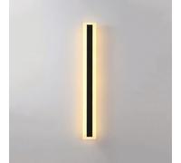 Modern LED Wall Light Minimalist Linear Sconce, 3000K Warm White 110V-220V Indoor Wall Lighting Fixture Rectangular Black Elegant Frosted White Acrylic Anti Rust