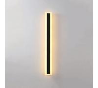 Modern LED Wall Light Waterproof IP65 3000K Warm White Rectangular Indoor/Outdoor Fixture Black & Frosted Acrylic Anti Rust 110V 220V Elegant Design for Home & Garden.