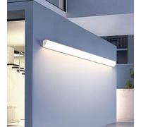 Modern LED Wall Lights 98W - Waterproof Outdoor Rectangular Aluminum Lamp, 30CM White Neutral Light for Staircase, Garden, Villa, IP65 Rated, Durable Acrylic Design