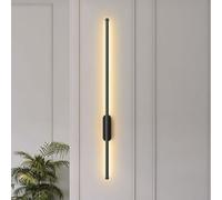 Modern LED Wall Lights Battery Operated Set of Two, Indoor Wireless Rechargeable Wall Sconces with Remote Control, Long Strip Linear Sconce Lamp