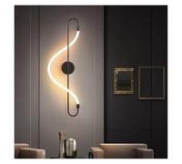 Modern Led Wall Lights Bedroom Bedside Hallway Liviroom Sofa Art Wallps Musical Notes Home Decoration/Neutral Light/H90Cm