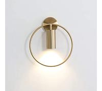 Modern LED Wall Sconce Light Fixture for Bedroom, Loft, Porch, Aisle - Adjustable Metal Lamp with Bulb, Warm Golden 38cm Lighting for Stylish Indoor Decor