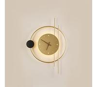 Modern LED Wall Sconce Lighting Geometric Wall-Mounted Lamp Wall Clock, Creative Living Room Decor Lighting Fixture, 3000K Warm White Wall Sconces for Dining Room Hotel