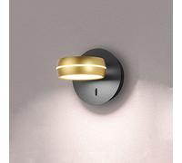 Modern LED Wall Sconce Mini Beside Wall Mount Reading Light with Switch, Adjustable Wall Mounted Lamp, Bedroom Living Room Study Wall Swivel Lamps Indoor Wall Wash Lights