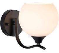 Modern LED Wall Sconce with Milky White Glass Lampshades, Metal Indoor Wall Lamp Illumination Fixture Compatible with Bedroom Hallway Home Stairs,Chandelier