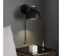 Modern LED Wall Sconces, Dimmable 360° Adjustable Metal with Touch Switch, Vintage Industrial Light Fixtures for Bedroom Living Room Corridor Hallway