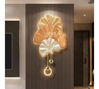 Modern LED wall Sculptures art with plug in power, hanging imitation 3D textured wall art decor, wall clocks for living room decor, for bedroom hallway entrance home interior(A,42x80cm/16.5x31.4in)