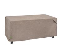 Modern Leisure 3077 Garrison Patio Ottoman/Coffee Table/Fire Pit Cover, Waterproof, 48" L x 25" W x 18" H, Sandstone
