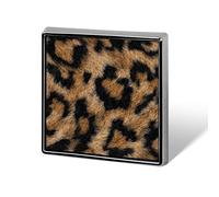 Modern Leopard Print Pattern Unisex Brooches & Pins Square Lightweight Lapel Badge Jewelry for Clothing Shawl Hat