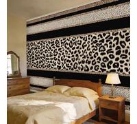 Modern Leopard Print Wallpaper 100 X 70 cm | Animal Stripe Decor Wall Paper, Non-woven, Photo Mural, Living Room, Bedroom, Dining Room, Hallway, Lounge