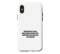 Modern Life Record Profits Minimum Peace of Mind Case for iPhone X/XS