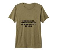 Modern Life Record Profits Minimum Peace of Mind Premium T-Shirt