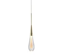 Modern Light Luxury Water Drop Shape Pendant Lights Crystal Lampshade with d Leaf Hanging Lamp -Rust den Lamp Body Chaner for Bedroom Villa Headboard Ceiling Fixture