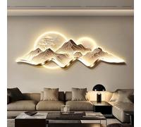 modern light up 3D large wall art decor Hanging with Ligth,Mural for Bedroom,Supply Led Art,Creative Landscape Sculptures Bedroom Living Room Entrance Door(C,39.3 * 13.7in/100 * 35cm)