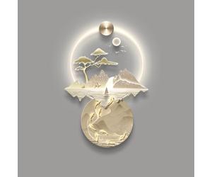 modern light up 3D large wall art decor Supply,Relief LED ative Painting,Sculptures,Murals for Bedroom Entrance Hallway Living Room(E,27.5x39.3in/70x100cm)