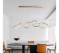 Modern Light with 6 Irregulars,Dimmable Contemporary Led Chandelier,Creatives Chandelier Ceiling Light Fixture(Copper,120Cm/47)/Copper/150Cm/59"