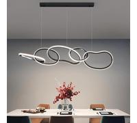 Modern Light with 6 Irregulars,Dimmable Contemporary Led Chandelier,Creatives Chandelier Ceiling Light Fixture(Black,120Cm/47)/Black/150Cm/59"